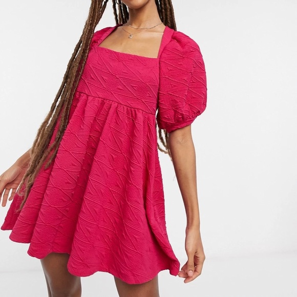 Puff Sleeve Fuchsia Sz 